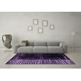 thumbnail image 3 of Ahgly Company Indoor Round Abstract Purple Modern Area Rugs, 6' Round, 3 of 4