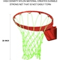 thumbnail image 3 of Red de baloncesto para exteriores que brilla en la oscuridad, repuesto de red de baloncesto resistente, antilatigazo en todo tipo de clima. Regalo deportivo de baloncesto nocturno de tamaño estándar TUNC Sencillez, 3 of 5
