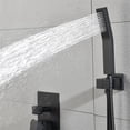 thumbnail image 5 of 15.7 Inch Ceiling Mount Matte Black Shower System Bathroom Luxury Rain Mixer Shower Combo Set Ceiling Rainfall Shower Head System (Complete Contain Shower Faucet Rough-in Valve Body and Trim), 5 of 8