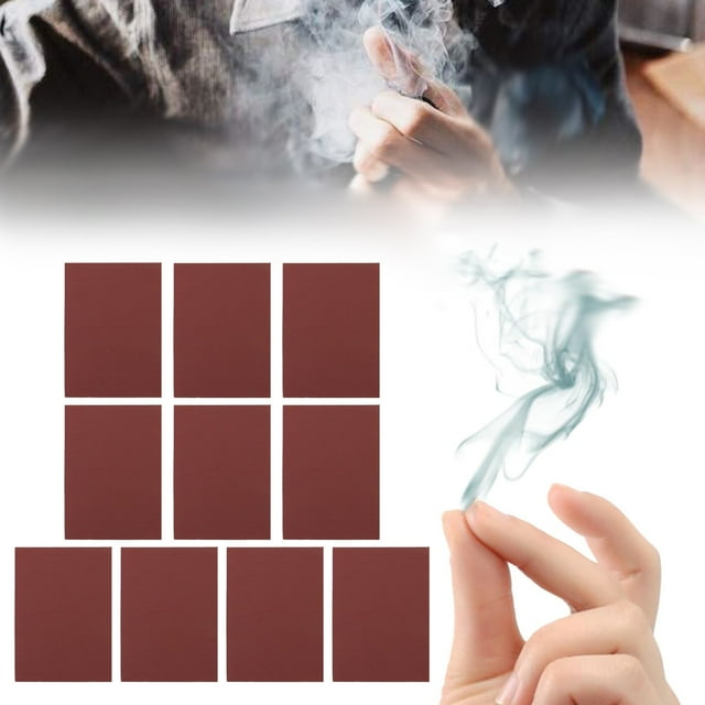 Surprise FunClose-up magic prop set with finger smokingPaper Magical From Finger Paper Halloween Props Easy Close Up Tricks Magical Hell's Show Tools Props1 set of 10 finger smoking props