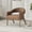 Brown, variant on Mid Century Modern Accent Chair with Open Back Design and Weathered Rubberwood Legs for Living Room Dining Room Bedroom Lounge