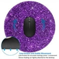 thumbnail image 4 of Disketp Purple Glitter Small Mouse Pad 7.9x7.9 Inches,Washable Round Mousepad For Office Laptop Computer,Non-Slip Rubber Base Mouse Pads For Wireless Mouse, 4 of 9