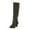 B, variant on Boots for Women,Women Autumn Winter Thick High Heels Round Toe Side Zipper Retro Knee High Boots Elegant Stylish Footwear,Knee High Boots Women,A6.5