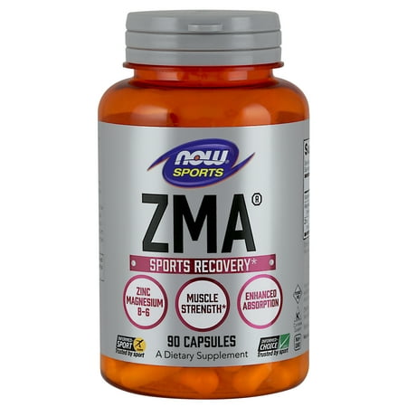 NOW Sports Nutrition, ZMA (Zinc, Magnesium and Vitamin B-6), 90 (Best Foods For Vitamin B6)