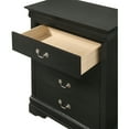 thumbnail image 3 of Passion Furniture Louis Phillipe Black 4 Drawer Chest of Drawers (31 in L. X 16 in W. X 41 in H.), 3 of 5