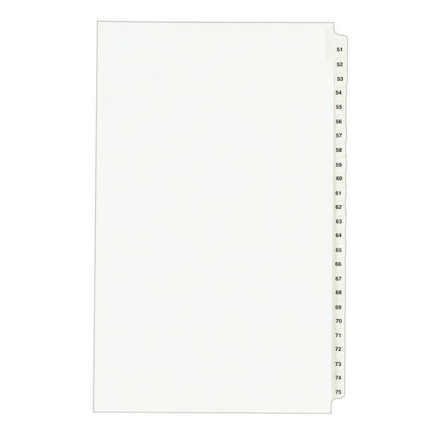 Avery Standard Collated Legal Dividers Avery Style, Legal Size, 5175