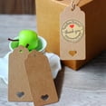 thumbnail image 4 of 200 etiquetas de regalo de Navidad. Etiqueta de regalo de papel kraft de 4,5 cm x 9,5 cm y etiqueta de hilo amarilla (marrón) de 30 m, 4 of 5