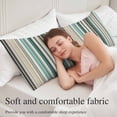 thumbnail image 5 of Teal Blue Striped Body Pillow Covers 20"x60", Farmhouse Stripes Modern Abstract Art Soft Brushed Microfiber Breathable Throw Pillow Covers, Decorative Pillowcase with Zipper for Couch Sofa Bedroom, 5 of 9