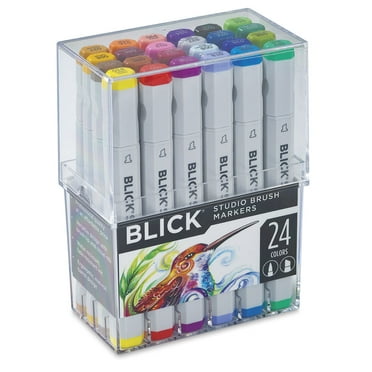 Blick Studio Brush Markers - Assorted Colors, Set of 24