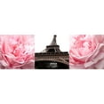 thumbnail image 3 of Navas, Emily 14x7 Black Modern Framed Museum Art Print Titled - Pink Roses Eiffel Tower, 3 of 5
