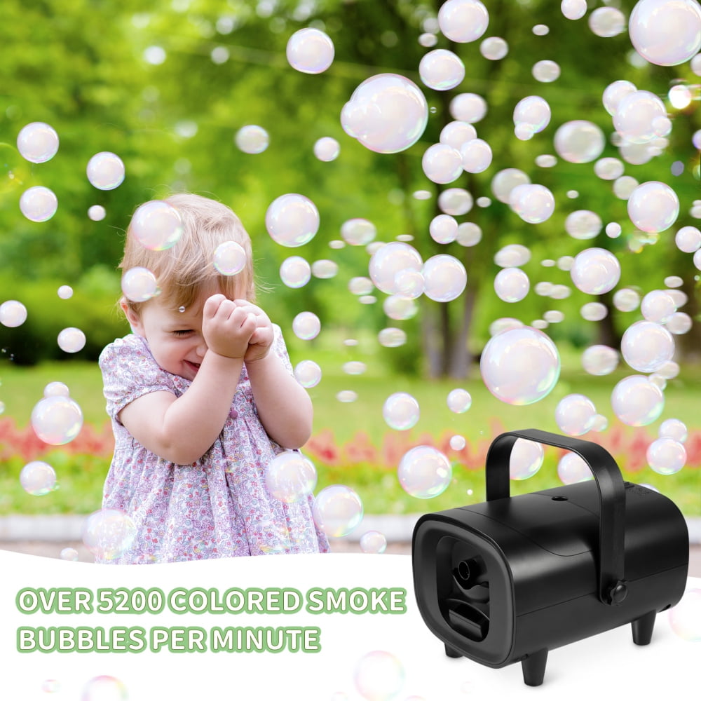 Smoke Bubble Machine Durable Automatic Bubble Blower, 5200+ Bubbles Per