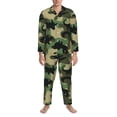thumbnail image 3 of Cauagu Camouflage Dinosaur Print Men's Long-Sleeve Pajama Set,Soft Button-Front 2Pjs for Men Long Sleeve Men’s Sleepwear-Medium, 3 of 7