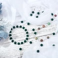 thumbnail image 2 of 96 cuentas de piedra natural esmerilada de 8 mm, redondas de ágata de ónix verde natural, cuentas sueltas para pulseras, collares y joyas (agujero: 1 mm), 2 of 5