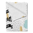 thumbnail image 2 of Positive Energy Soft Flannel Fleece Throw Blanket, Abstract Design Themed Words with Mind Vibes Life Words, Cozy Plush for Indoor and Outdoor Use, 70" x 90", Multicolor, by Ambesonne, 2 of 5