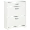thumbnail image 1 of HOMCOM Armoire à Chaussures Moderne avec 3 Tiroirs pour 16 Paires de Chaussures Blanc, 1 of 10