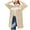 Beige, variant on Lovskoo Womens Fuzzy Fleece Jacket Button Down Lapel Fluffy Shacket Winter Coat Long Sleeve Solid Color Faux Shearling Oversized Jacket Beige
