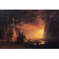 thumbnail image 1 of 24"x36" Gallery Poster, Sunset in Yosemite Valley national park by albert bierstadt 1868, 1 of 1