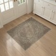 thumbnail image 3 of ODIKA 3'x5' Washable Accent Rug Pet Friendly, Non-Shedding Mat Quicksand Radiating Scrollwork Mirrored Print Pink Vintage Bedside for Nursery Room, 3 of 7