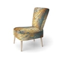 thumbnail image 3 of Designart "Exquisite Evening Glow Vintage Gold On Teal I" Upholstered Modern Geometric Accent Chair and Modern & Contemporary Arm Chair - Multiple Color & Pattern, 3 of 7