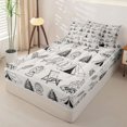 thumbnail image 3 of Homewish Black White Camping Tent Zipper Full Size Comforter Sets with Fitted Sheet and 2 Pillowcases, Outdoor Adventure Zipper Bedding Set for Men and Women, Gray Reversible, 4 Pieces, 3 of 6