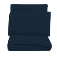 thumbnail image 2 of Juego de sábana Individual Polar Térmica, súper Ligera, cómoda y Caliente, Ideal para Noches de frío "Azul Marino" Melocotton Invernal, 2 of 5