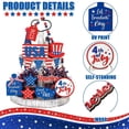 thumbnail image 5 of Nkmbld 4th of July Tiered Tray Decor Set 250th Anniversary Patriotic Decorations Independence Day Wooden Signs Red White Blue Flag Farmhouse Table Decor, 5 of 5