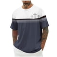 thumbnail image 2 of Tops para hombre, blusas y camisas de cuello redondo y manga corta para hombre, blusas casuales de moda con cuello redondo y manga corta, blusas para hombre, blusas de poliéster para hombre, 2 of 5