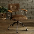 thumbnail image 2 of Scranton & Co Leather Swivel Office Chair in Vintage Whiskey, 2 of 5