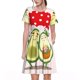 thumbnail image 1 of Balery Avocado Lovers Wearing Umbrella Vestidos sueltos de manga corta para mujer, vestidos de verano 2025, vestidos casuales de corte A con vuelo., 1 of 6