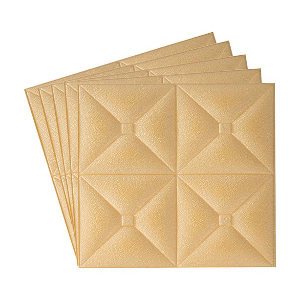 Papel tapiz impermeable 3D YONGSHENG ladrillo dorado 34x34 cm