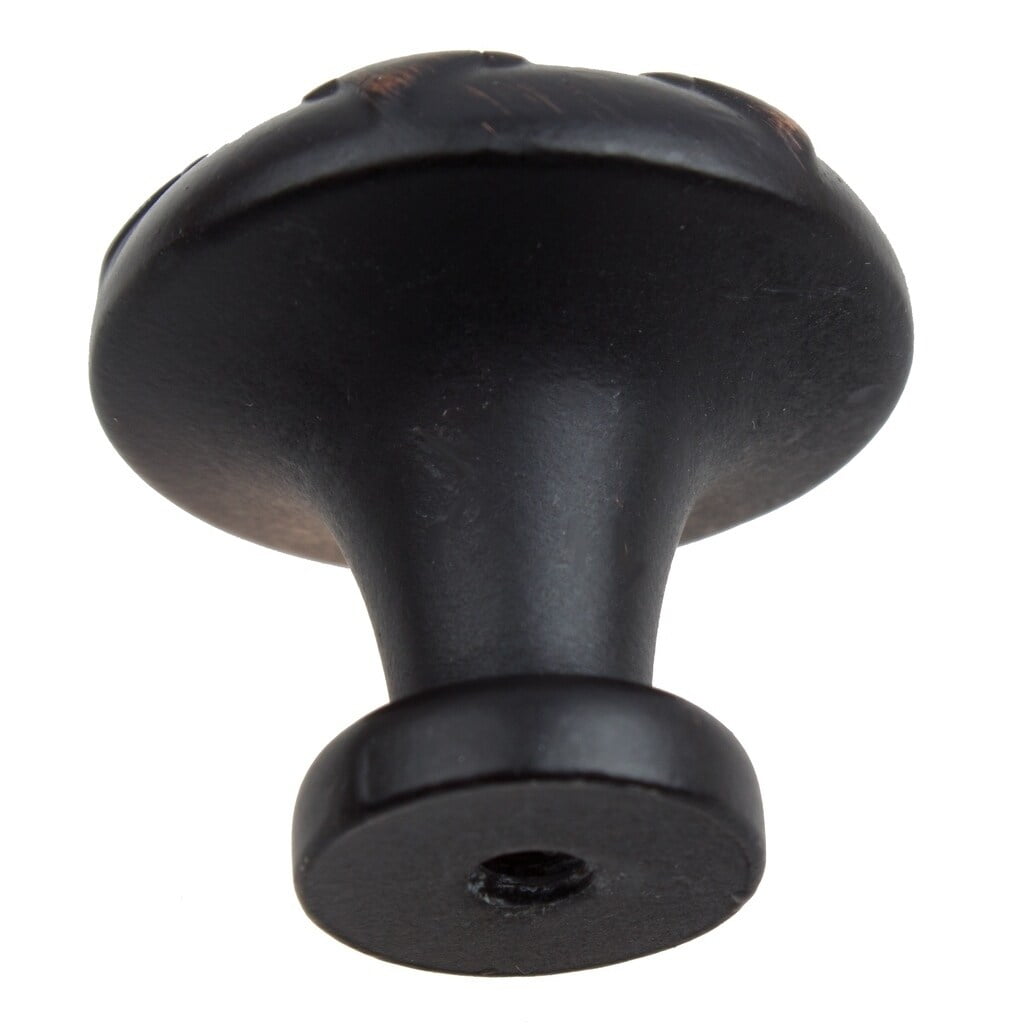 GlideRite 1-1/8 in. Round Snowflake Cabinet Knob, Oil Rubbed Bronze, Pack of 10