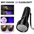 thumbnail image 1 of UV flashlight with 51 LED beads 395 nm waterproof—pa, 1 of 5