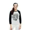 thumbnail image 2 of If You Love Me Let Me Sleep Unisex 3/4 Sleeves Baseball Raglan T-Shirt Tee White Black Large, 2 of 4