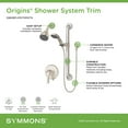 thumbnail image 4 of Origins Single-Handle 1-Spray Shower Trim with Hand Shower in Satin Nickel - 1.5 GPM (Valve Not Included), 4 of 5