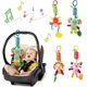 thumbnail image 5 of Juguetes colgantes para bebé, juguetes para bebé, cochecito de asiento de coche, juguetes compatibles con bebés, juguetes de sonajeros sensoriales suaves con campana de animales coloridos para bebés Afortunado Sencillez, 5 of 5