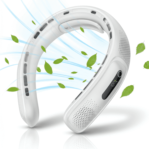 Portable Neck Fan, 4000mAh 360° Cooling Hands Free Bladeless Fan for Outdoor Indoor Birthday Gifts for Dad Men Women Mom