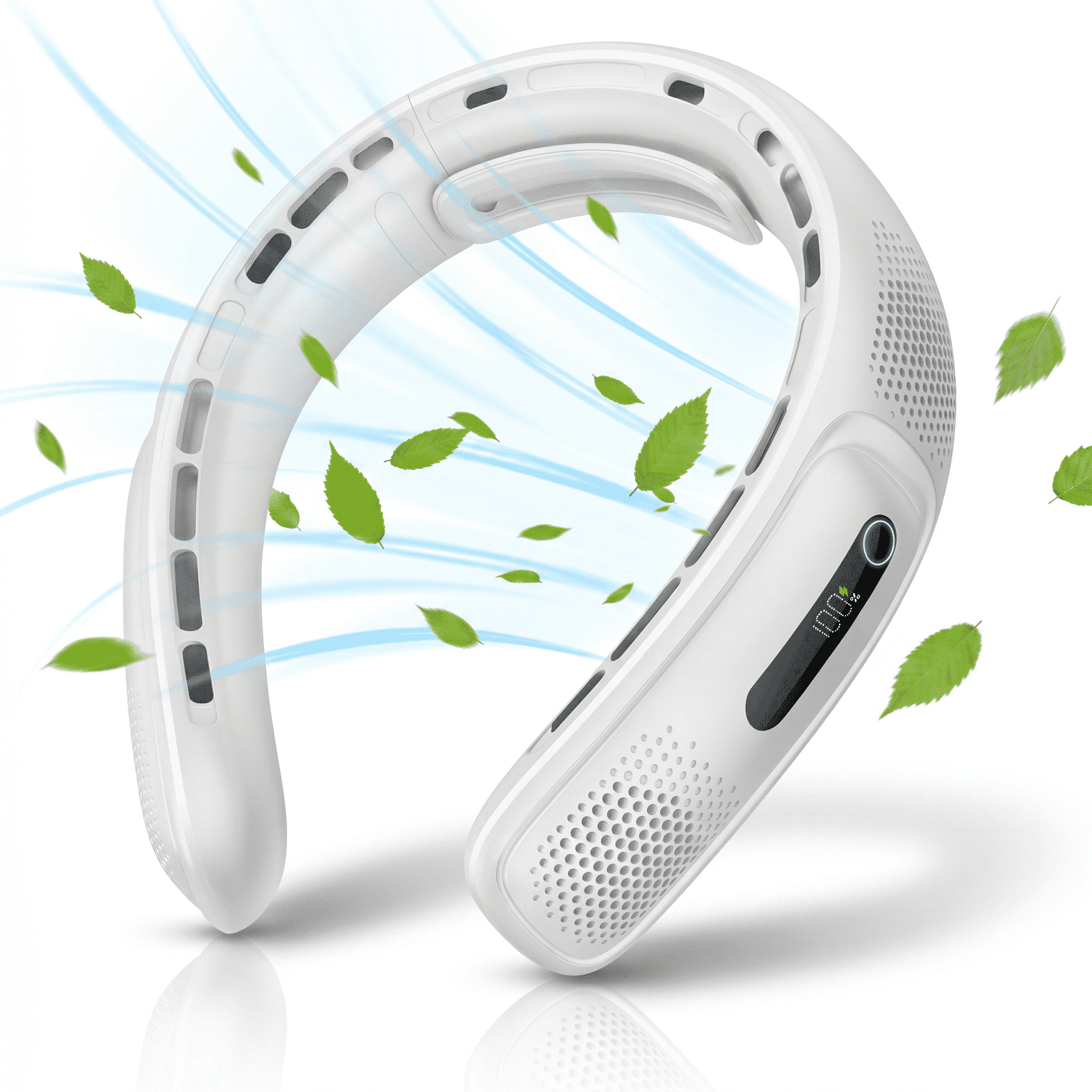 Portable Neck Fan, 4000mAh 360° Cooling Hands Free Bladeless Fan for Outdoor Indoor Birthday Gifts for Dad Men Women Mom