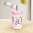 thumbnail image 4 of Zak Designs 12oz Kids Straw Tumbler, Stainless Steel Vacuum Insulated Kincaid Tumbler with Silicone Straw Utilizing Leak-Proof Valve, Travel Straw Tumbler, Disney Princess, 4 of 8