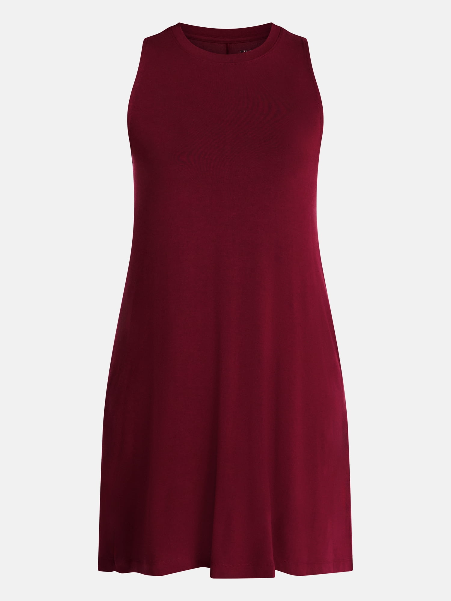 Time and Tru Women’s Sleeveless Knit Swing Dress, Sizes XS-XXXL
