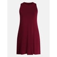 thumbnail image 6 of Time and Tru Women’s Sleeveless Knit Swing Dress, Sizes XS-XXXL, 6 of 6