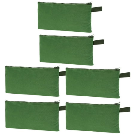 ELAYARD 6Pcs Small Zippered Pouches Tool Organization Canvas Green for Home Repair