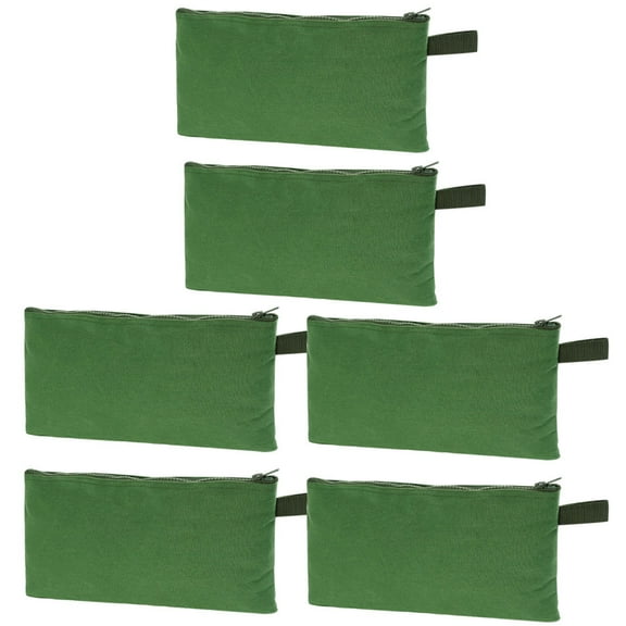 ELAYARD 6Pcs Small Zippered Pouches Tool Organization Canvas Green for Home Repair