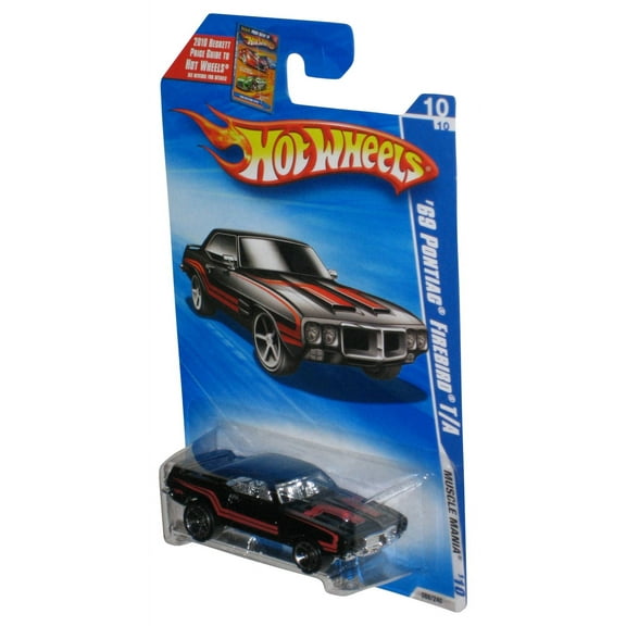 Hot Wheels Muscle Mania '10 Black '69 Pontiac Firebird T/A Car 088/240