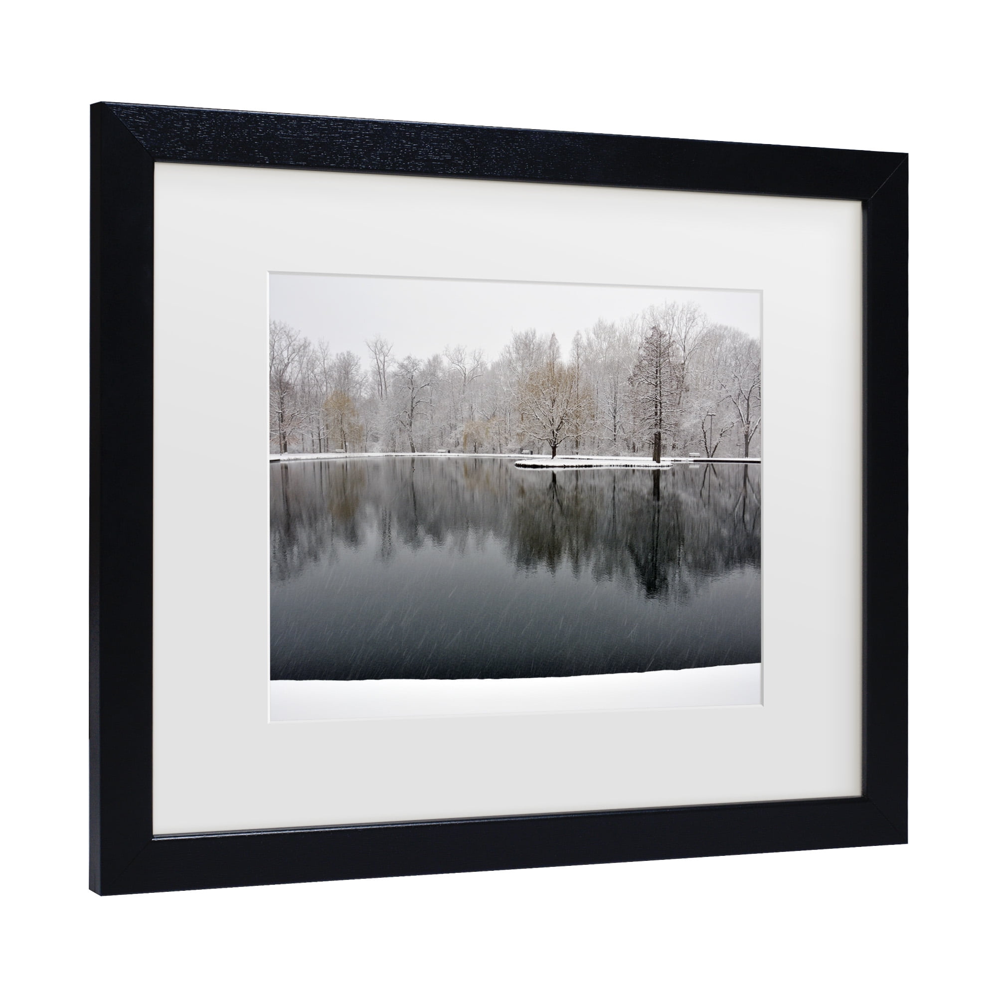 Trademark Fine Art 'Snowy Pond' Canvas Art by Kurt Shaffer