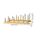 thumbnail image 3 of Wooden Ladder Kitchen Storage Rack | Plates Cutting Board Drying Rack | Countertop Display Organizer | Holds Cups Books Bowls | 30x10x20cm, 3 of 7