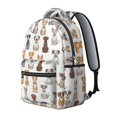 thumbnail image 2 of Mixed Breed Dogs White Pattern Backpack for School, Cute School Bag with Adjustable Shoulder Straps and Padded Back, 15.3"x11"x7.1", 2 of 5