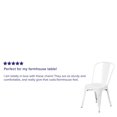thumbnail image 2 of Commercial Grade 4 Pack White Metal Indoor-Outdoor Stackable Chair, 2 of 9