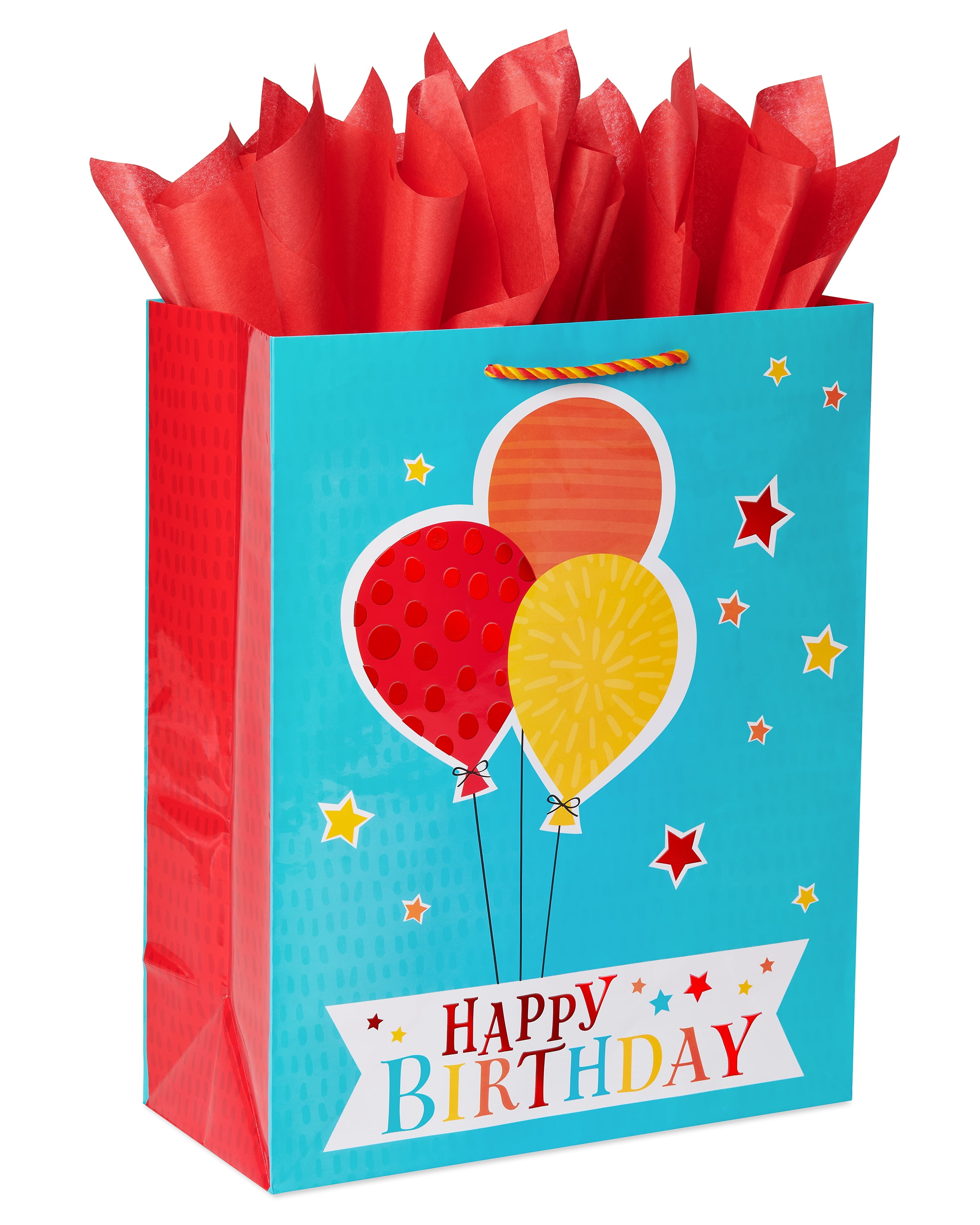 American Greetings ExtraLarge Birthday Balloons Gift Bag with Tissue