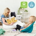 thumbnail image 5 of ECR4Kids Plastic Leaf Scoop Floor Rocker Seat, Classroom Furniture, Turquoise, 6-Piece, 5 of 9