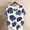 Navy, variant on Womens Casual Short Sleeve Top Tropical Monstera Leaf Print Crew Neck Loose Fit Plus Size S-5XL Navy,Size 5XL